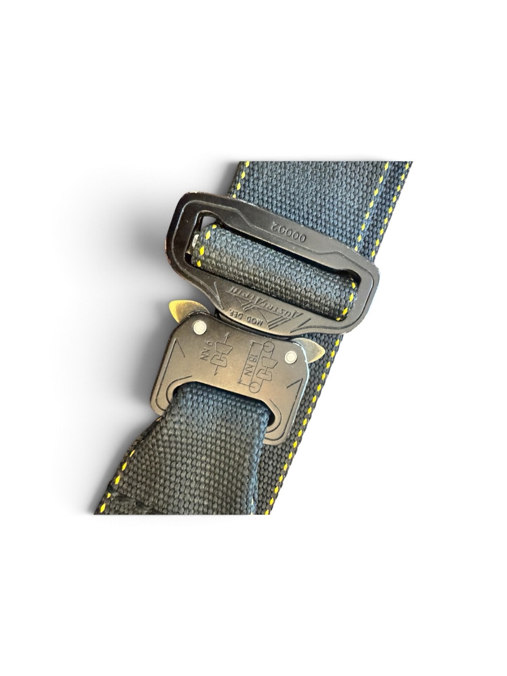 Tactical Survival Belt with Zippered Secret Pocket - Black